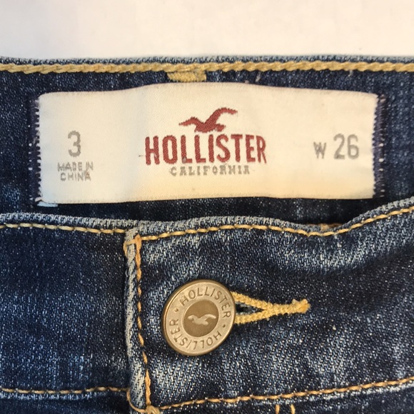 ❌❌NOT FOR SALE❌❌HOLLISTER JEAN DENIM SHORTS SIZE 3/26” W NEW NWOT - Picture 4 of 11